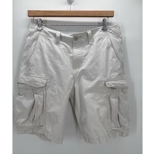 Griffith Men Cargo Shorts 31 Off White Cotton Gorpcore Utility Streetwear Casual